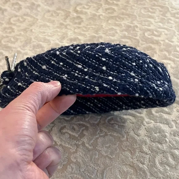 Vintage Navy Tweed Newsboy Cap | Baker Boy Hat - Picture 3 of 4